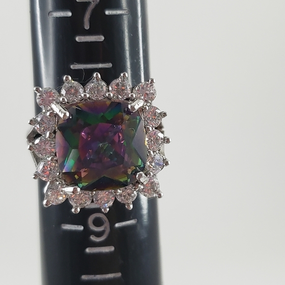 Mystic quartz ring size 8.5 solid silver - Picture 6 of 12